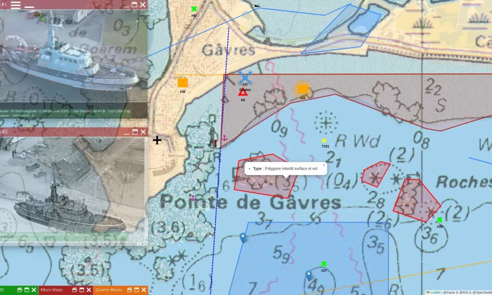 SeaTron_Inanix_C2_vue_tactique Interfaces C2 et BMS multi-drones-multi-opérateurs - vue tactique